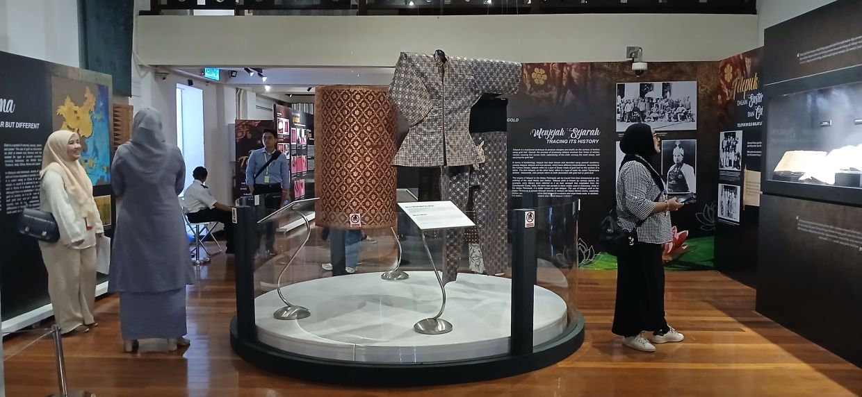 The 'Telepuk: The Art Of Gold Leaf' exhibition at the National Textile Museum offers a deep dive into the artistry and heritage of telepuk textiles. Photo: National Textile Museum