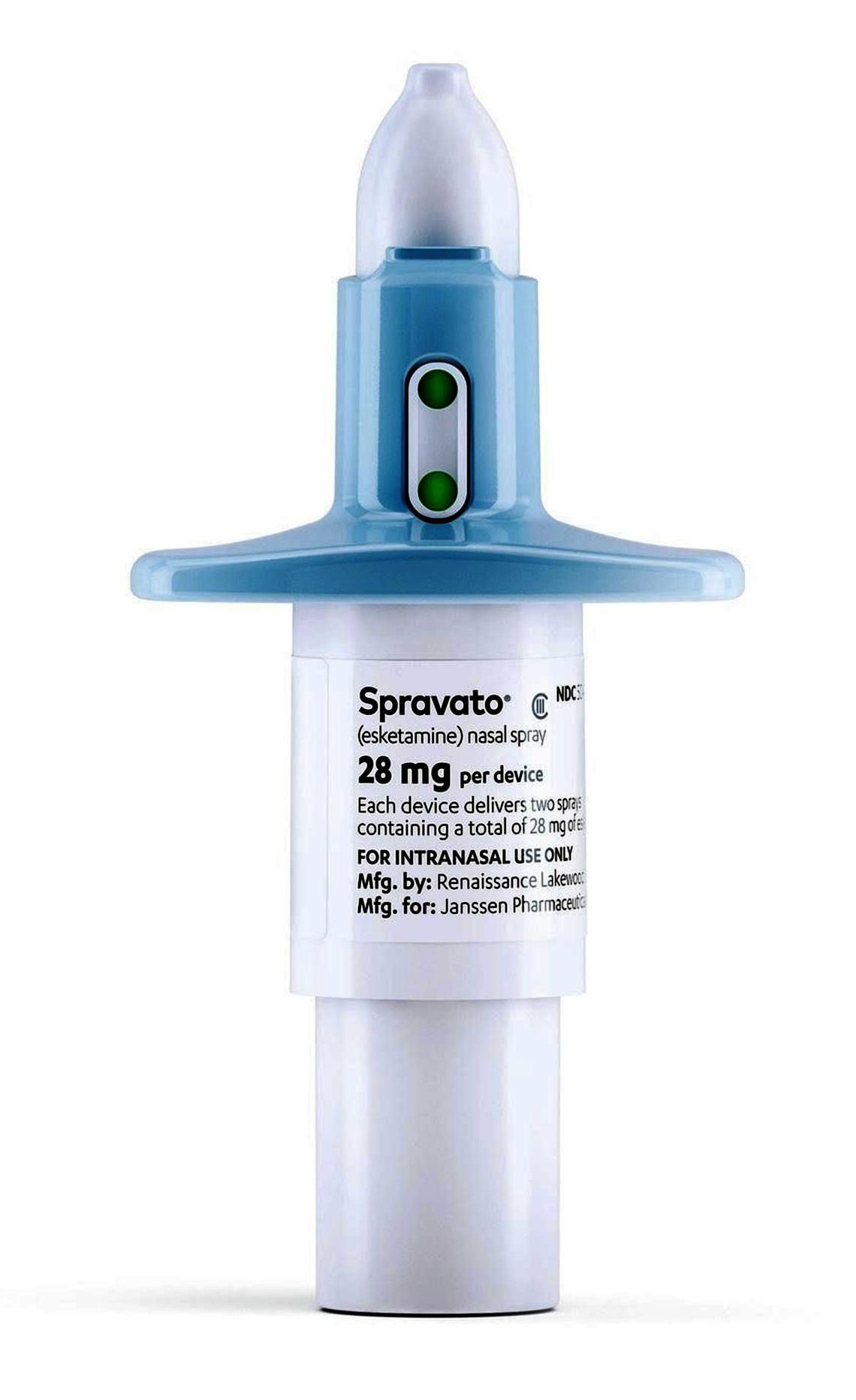 Once seen as an alternative option, ketamine nasal spray Spravato is now a mainstream prescription for treatment-resistant depression. -- PHOTO: PR NEWSWEEK