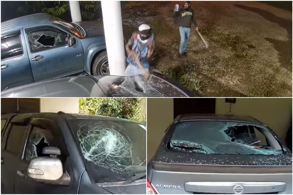 Ms Fang told Malaysian Chinese-language newspaper China Press that two men repeatedly harassed her family for three days during the festive season at her home in Kluang, Johor. -- PHOTOS: SCREENGRABS FROM COMMUNITY RODA JOHOR - CRJ/FACEBOOK