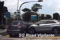 Two people taken to hospital after accident involving two cars in Singapore's Choa Chu Kang