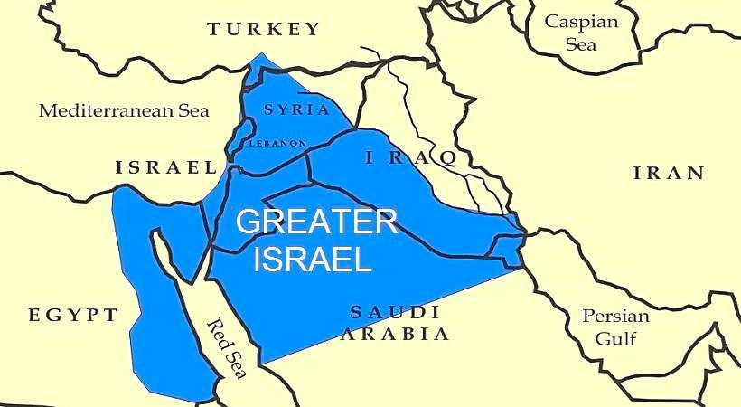 A ‘Greater Israel’ map according to founding father of Zionism Theodore Herzl: a Jewish State stretching ‘from the Brook of Egypt to the Euphrates’. — Agencies