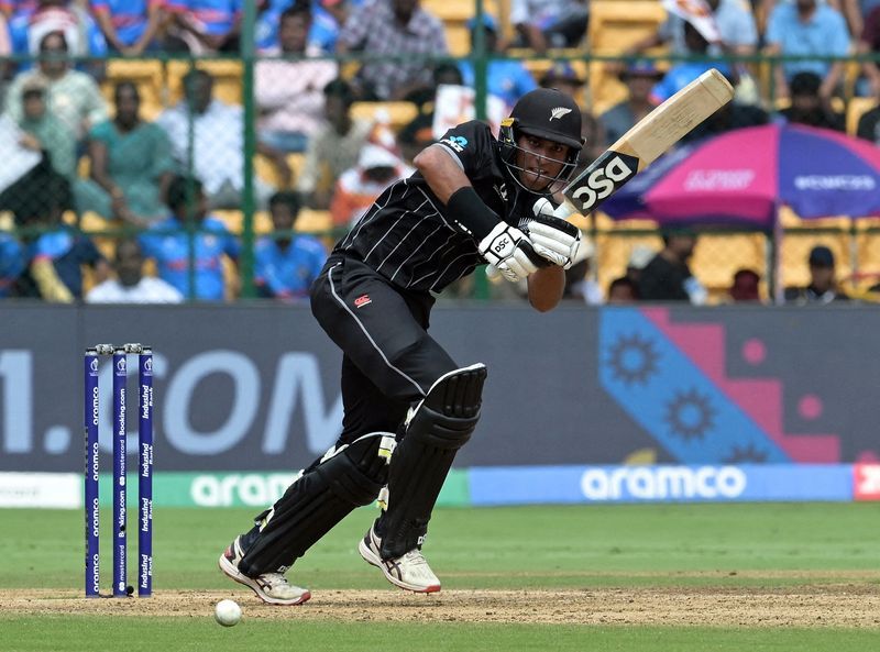 Cricket-New Zealand's Ravindra back at training after hit in face by ball