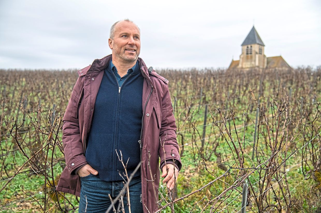 Brocard, who believes Chablis must have more biodiversity in a vineyard near his family’s winery, in the village of Preby, not far from Chablis, France.
