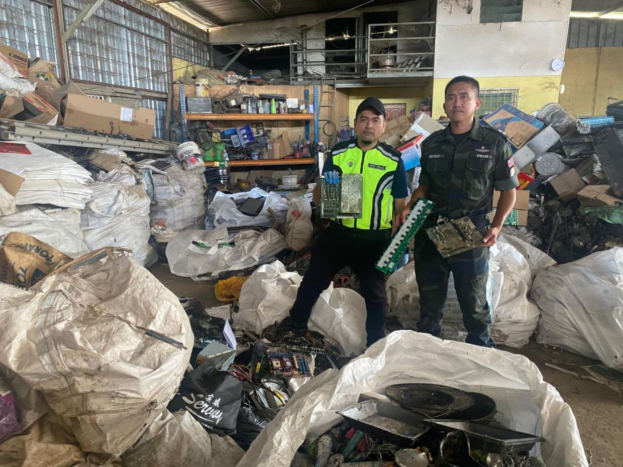 RM65mil worth of e-waste seized in Sabah, 58 arrested