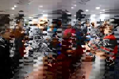 Participants attending theory class training with their trainer, Muhizee Sahat for the Remote Pilot Certificate of Competency (RCoC) at the Asia Drone Technical Academy in Kuala Lumpur on February 21, 2024. The Civil Aviation Authority of Malaysia (CAAM) recently mandated that all drone operators must obtain a permit before flying. — GLENN GUAN/The Star