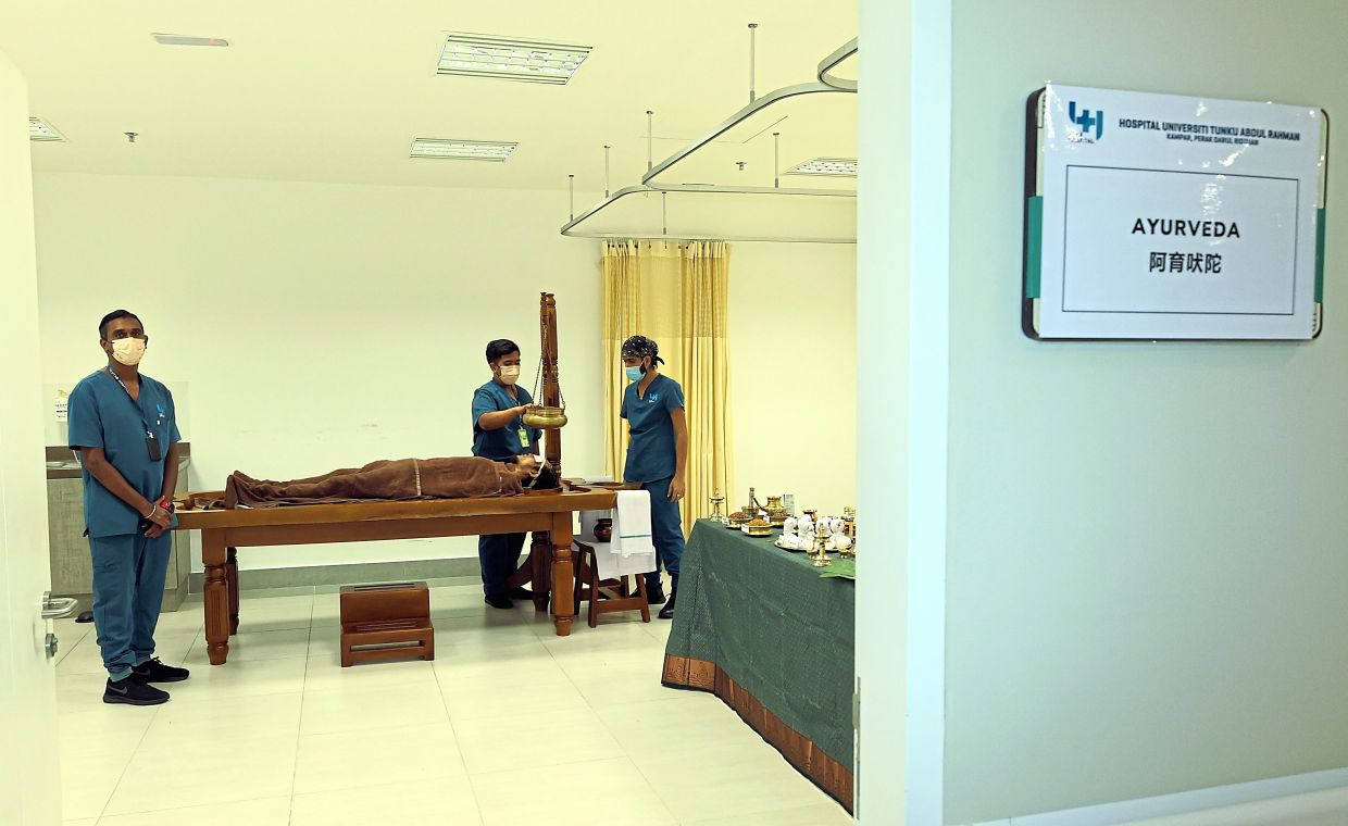 The Ayurveda treatment space at UTAR Hospital.