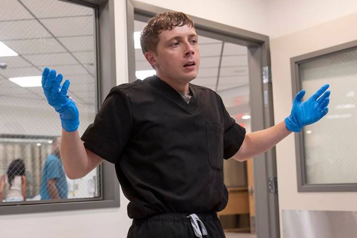'Since everyone figures I'm clueless, I might as well hold this pose for the rest of the shift.'