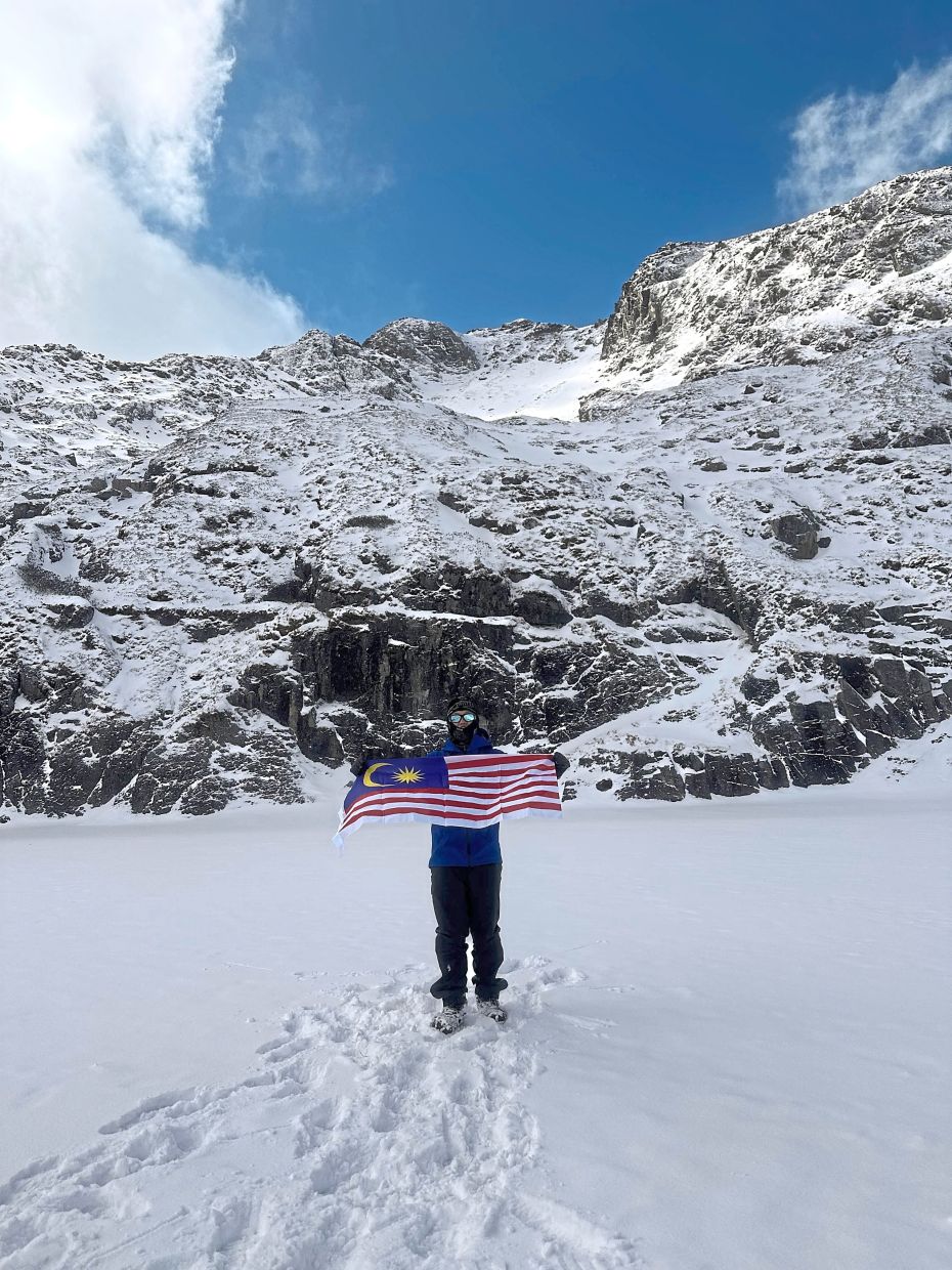 Taking a break at the God of Lake trail in Yubeng.