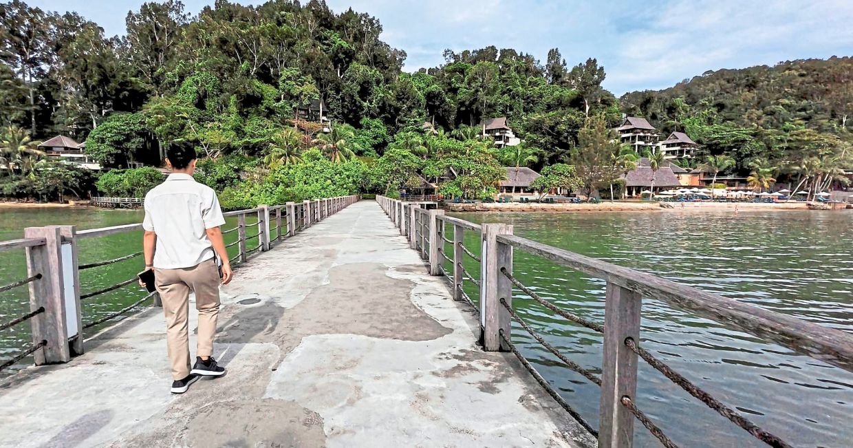 The entrance to the Gaya Island Resort, some 10 minutes by boat from Kota Kinabalu.
