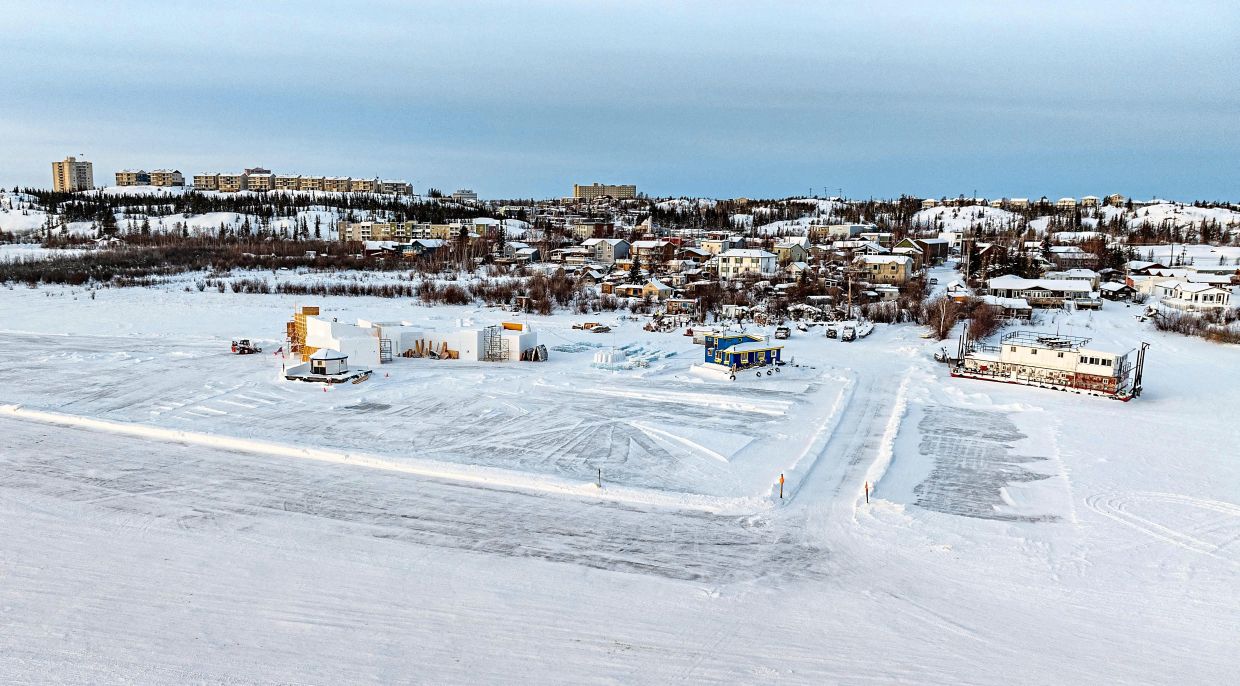 Aerial view of Yellowknife, Northwest Territories, Canada. — AFP