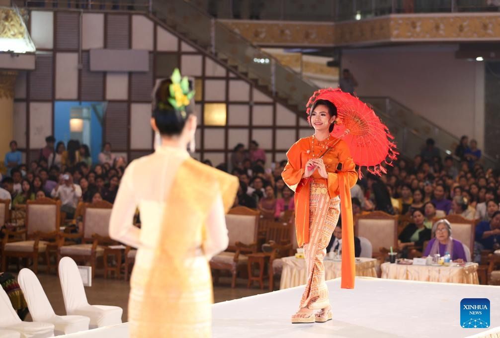 Contestants participate in the Miss Yangon 2025 Competition to mark International Women's Day in Yangon, Myanmar, March 7, 2025. - Photo: Xinhua
