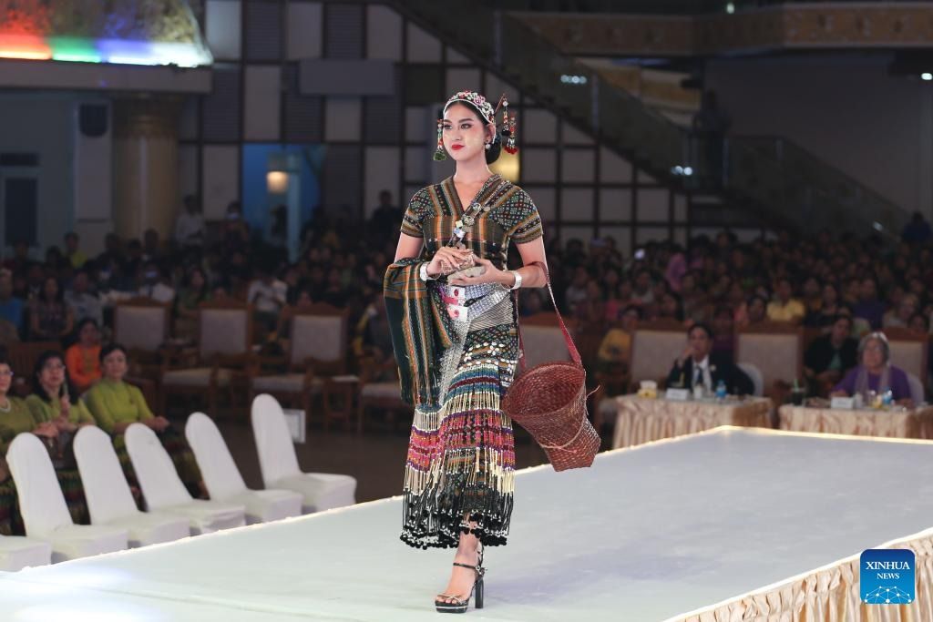 A contestant participates in the Miss Yangon 2025 Competition to mark International Women's Day in Yangon, Myanmar, March 7, 2025. - Photo: Xinhua