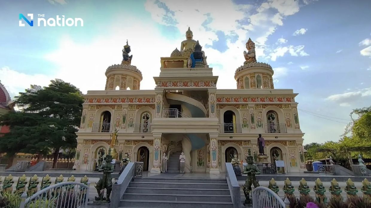 Wat Ban Dong Yai recently unveiled what is claimed to be the world's largest Romanesque bell tower. - Photo: The Nation/ANN