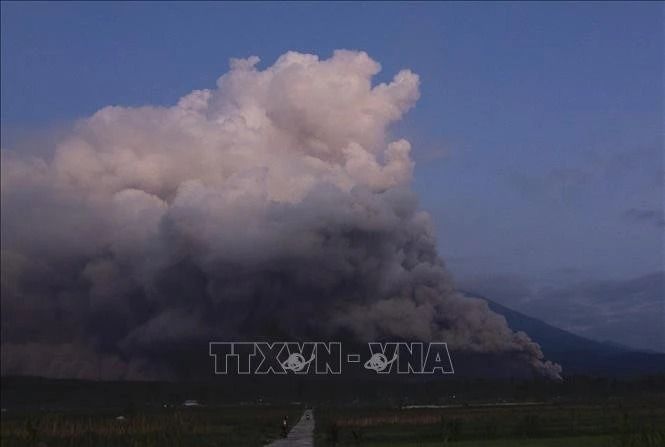 Semeru volcano in Indonesia erupts seven times on Monday (March 17