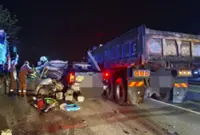 Parked lorry on highway leads to three dead in five-vehicle collision