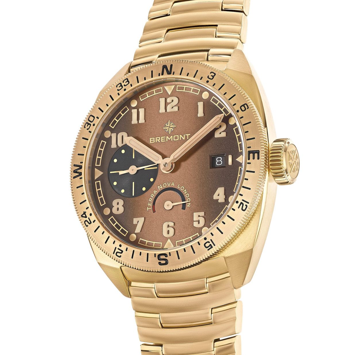 Terra Nova 40.5mm Turning Bezel Power Reserve Bronze.