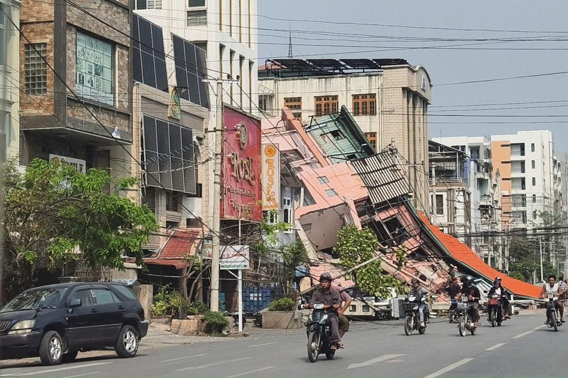 The earthquake, which struck about 12.50pm local time, was only the third of its size to hit the region in the past century. - Photo: Reuters