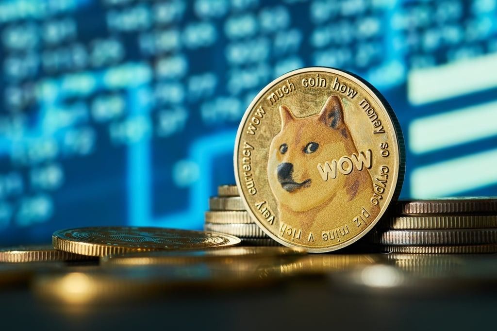 Dogecoin, which gained fame and soared in value with the backing of Elon Musk, is perhaps the best known memecoin. -- Photo: Shutterstock via South China Morning Post