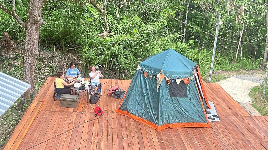 Guests can rent tents to get close to the action.