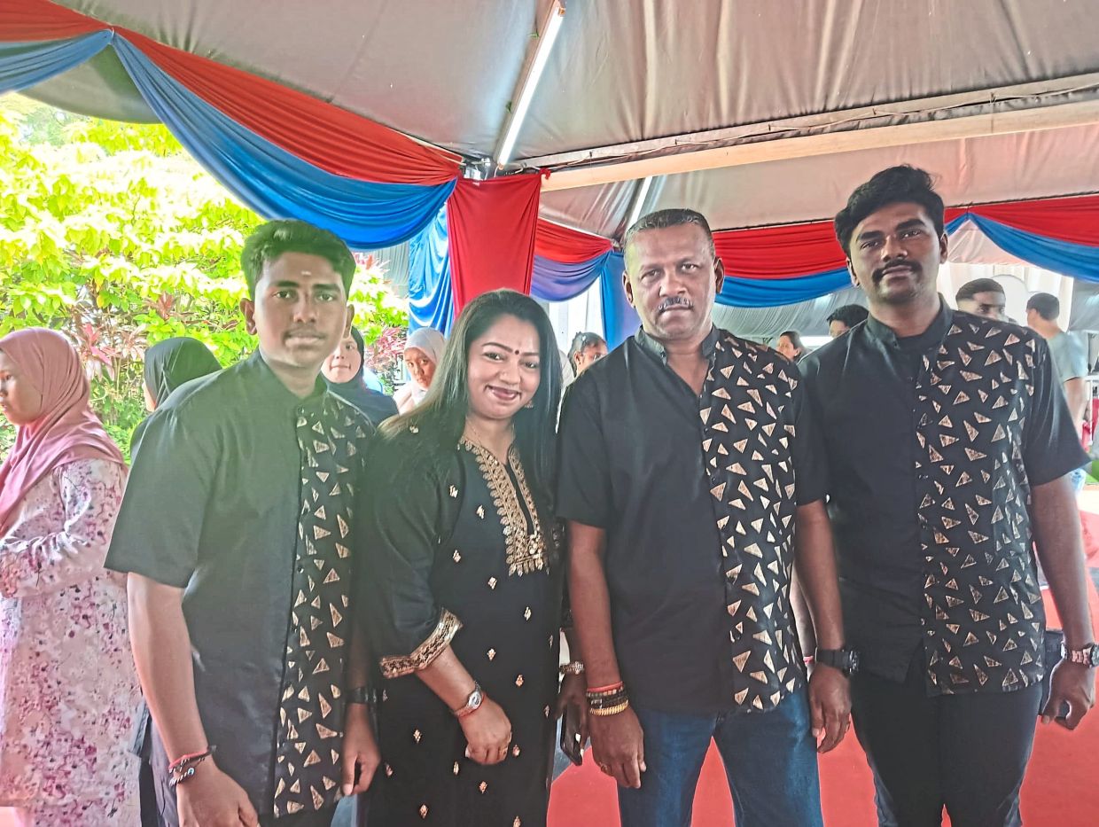 Sivaneswaran (second from right) and his family started attending the MB’s open house three years ago.