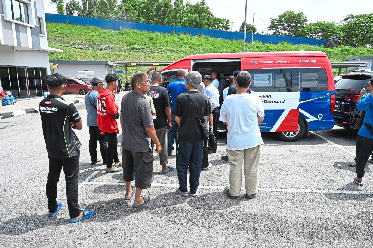 Ready to serve: Prasarana providing a free van service for victims.