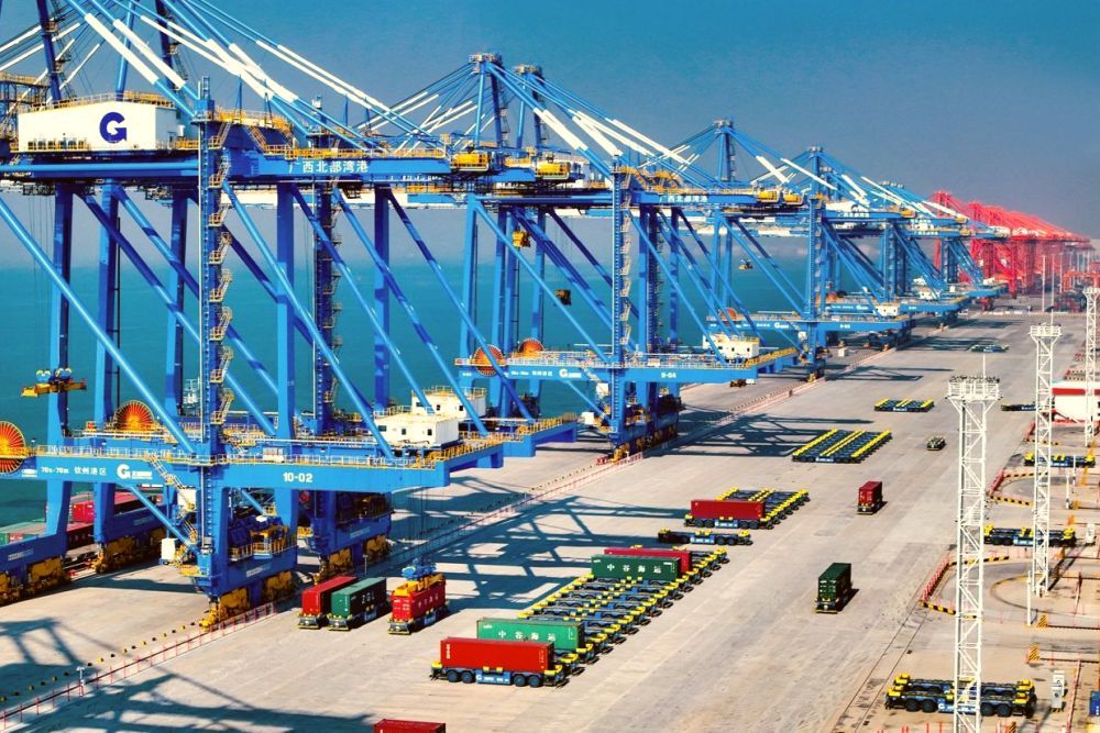 The port of Qinzhou in southern China's Guangxi Zhuang Autonomous Region.