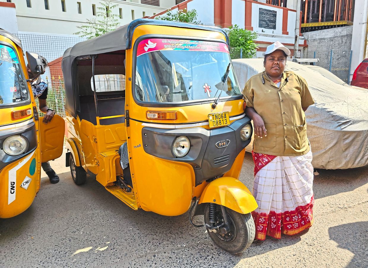 Karpagam has been an auto rickshaw driver in Chennai for 13 years.