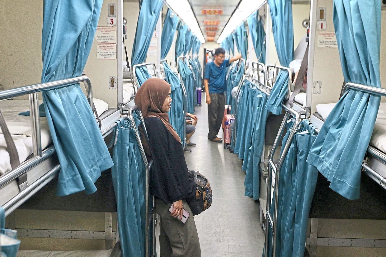 Sleeper carriage of the train.