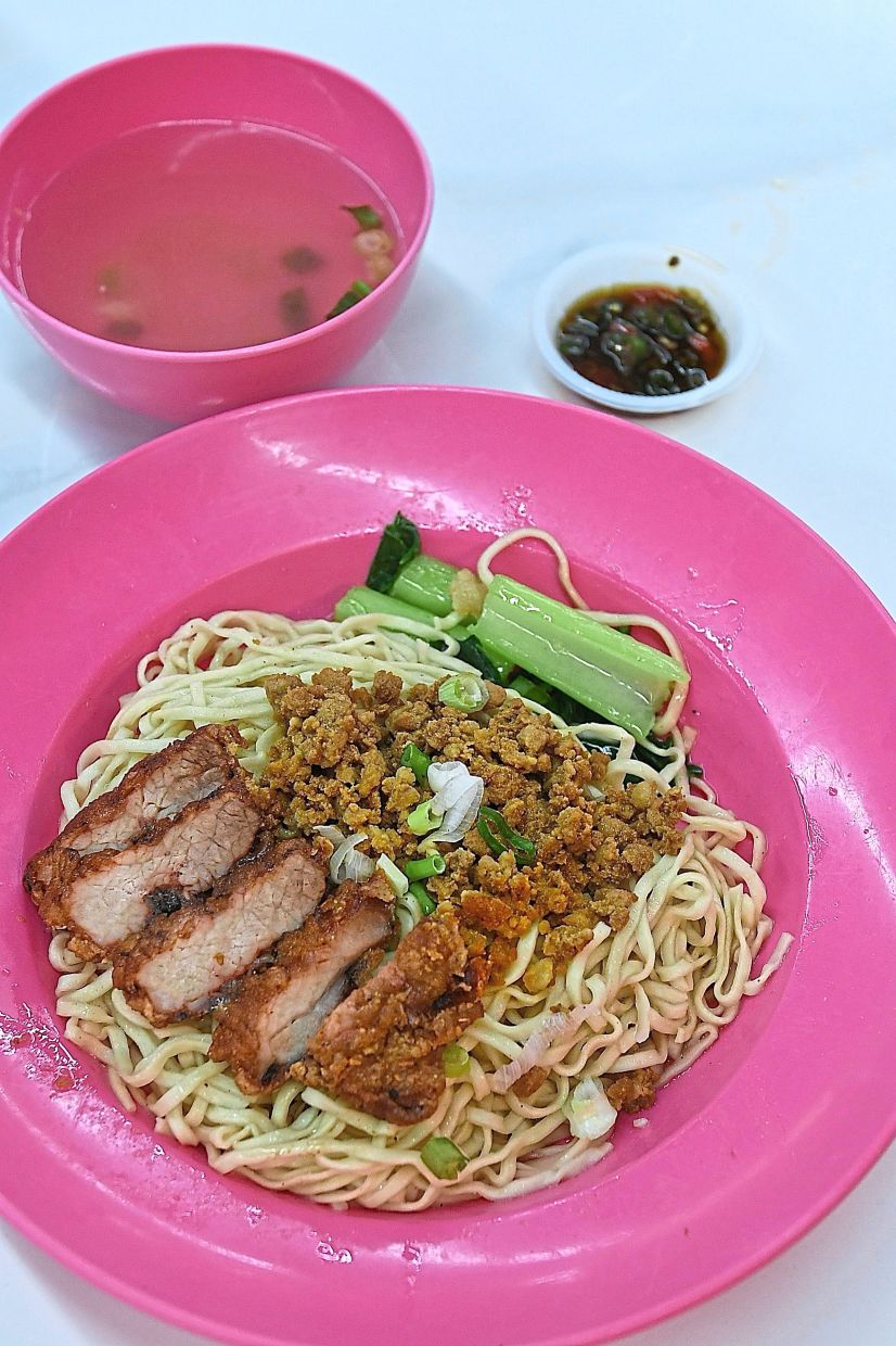 Hakka Fried Pork Noodles.