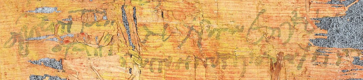 An image provided by the Israeli Antiquities Authority showing part of an ancient manuscript that contains trial notes on a tax-fraud scheme. — Shai Halevi/The New York Times