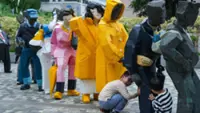 Hong Kong sculpture with yellow raincoats won’t return outside Cultural Centre