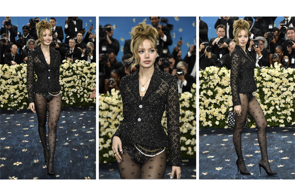 This combination photo shows Lisa at The Metropolitan Museum of Art's Costume Institute benefit gala on May 5, 2025, in New York. Photos: AP