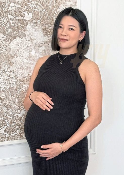 Proud mummy: Goh Liu Ying gave birth to a daughter on Tuesday.