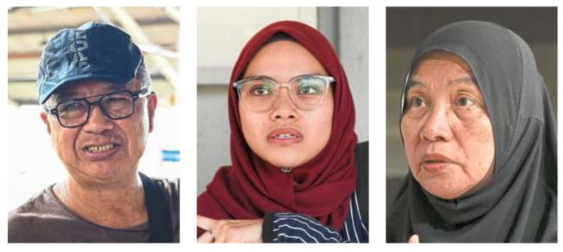 Public transport woes: (From left) Soo, Ayu and Noor.