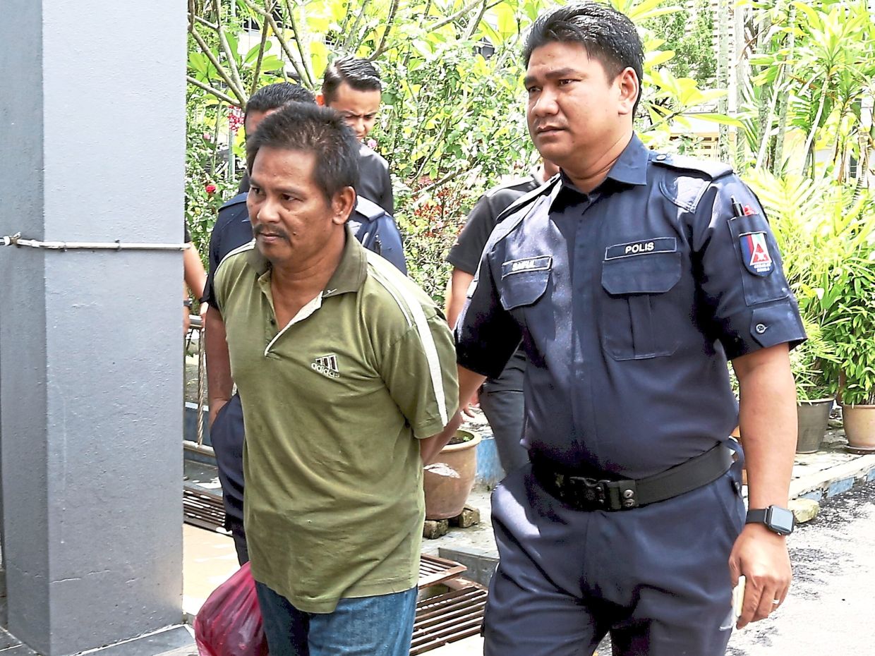 In trouble again: Rudi Zulkarnain was rearrested at the Teluk Intan Magistrate’s Court, shortly after having his bail posted by his employer, on suspicion of being involved in the theft of two cows.