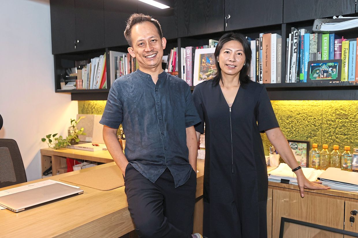 Architects Chong (left) and Ho were given a freehand by the client to design and build The Intan Project. Photo: The Star/Glenn Guan