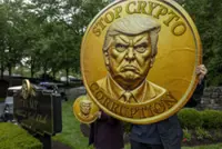 Protesters yell ‘Shame!’ at guests of Trump’s memecoin dinner
