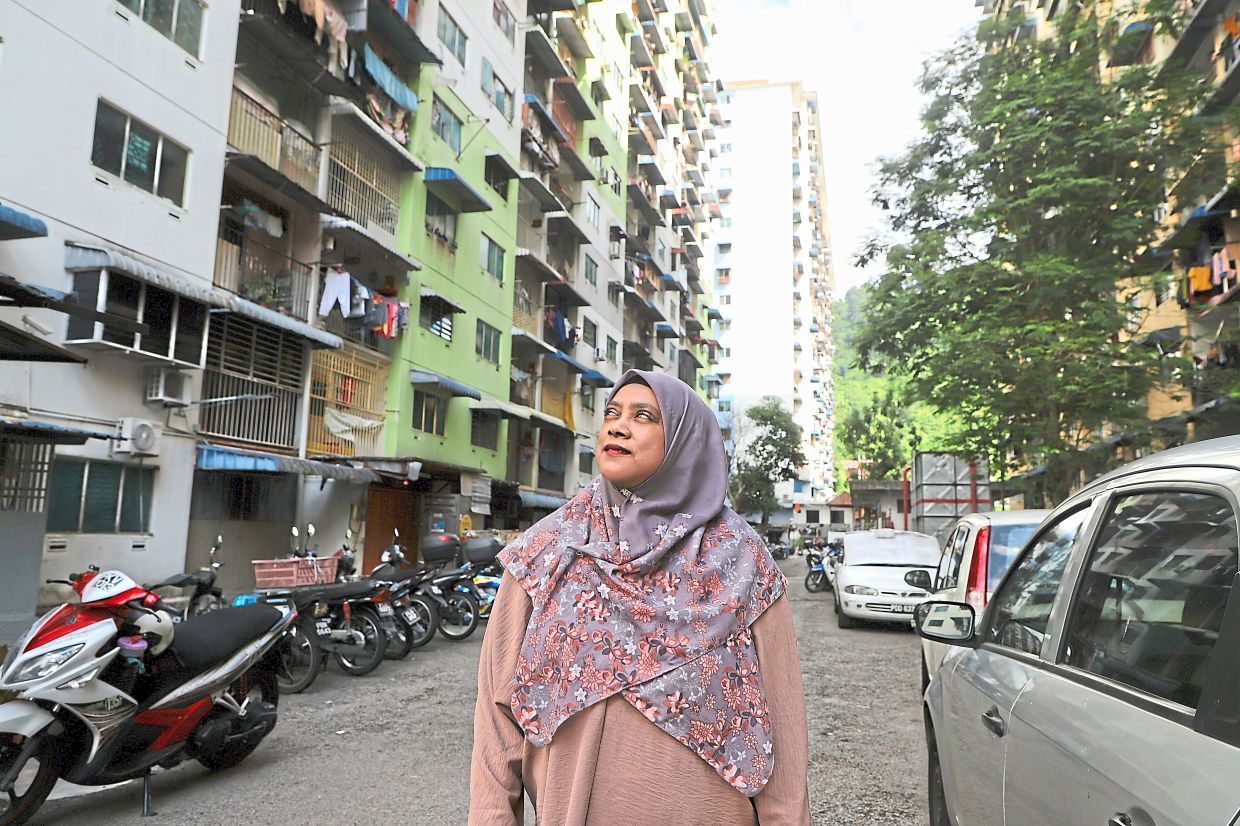 Hope for more: Fauziah at the Rifle Range flats in George Town.