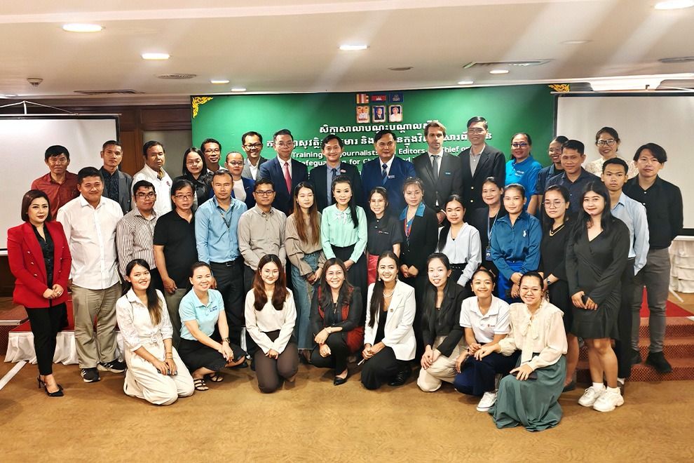 Journalists and editors from leading Cambodian media outlets gathered today for the landmark training session on the ethical and responsible portrayal of children and youth in media coverage. - Photo: The Phnom Penh Post/ANN