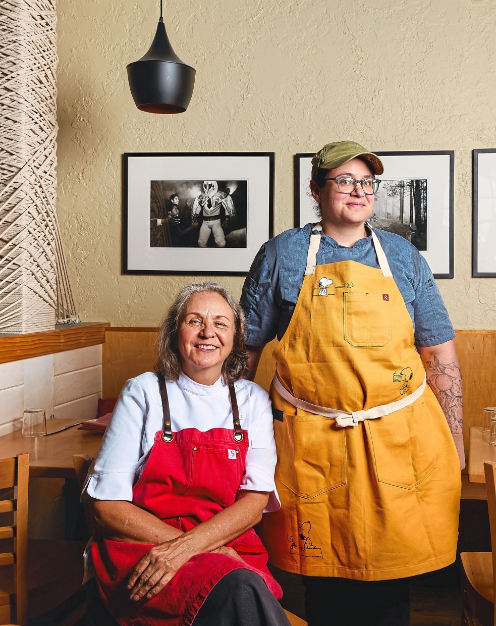 Torrealba (right) and her mother, de la Vega, at El Naranjo. In 2023, Torrealba took over as chef de cuisine at her mother’s longstanding restaurant.