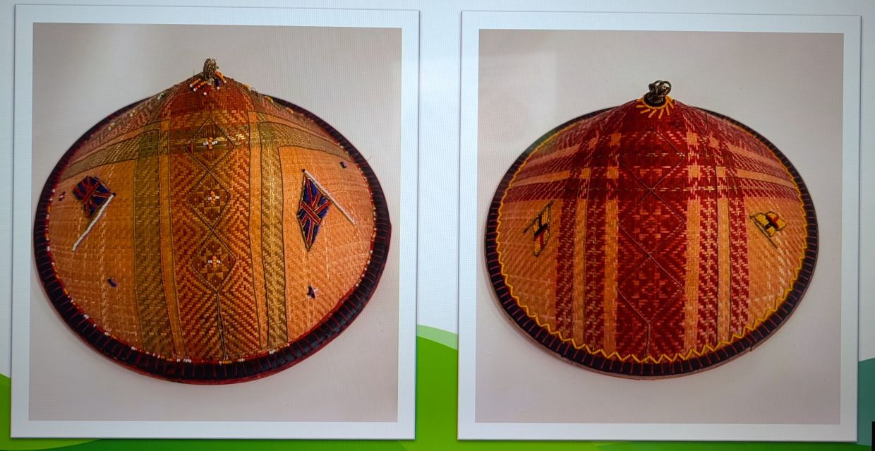The 1960s Lun Bawang sun hats recently donated to the Sarawak Museum.