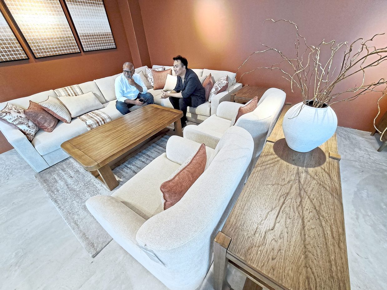 (Right) The revamped Fella Design showroom features fresh farmhouse concept.