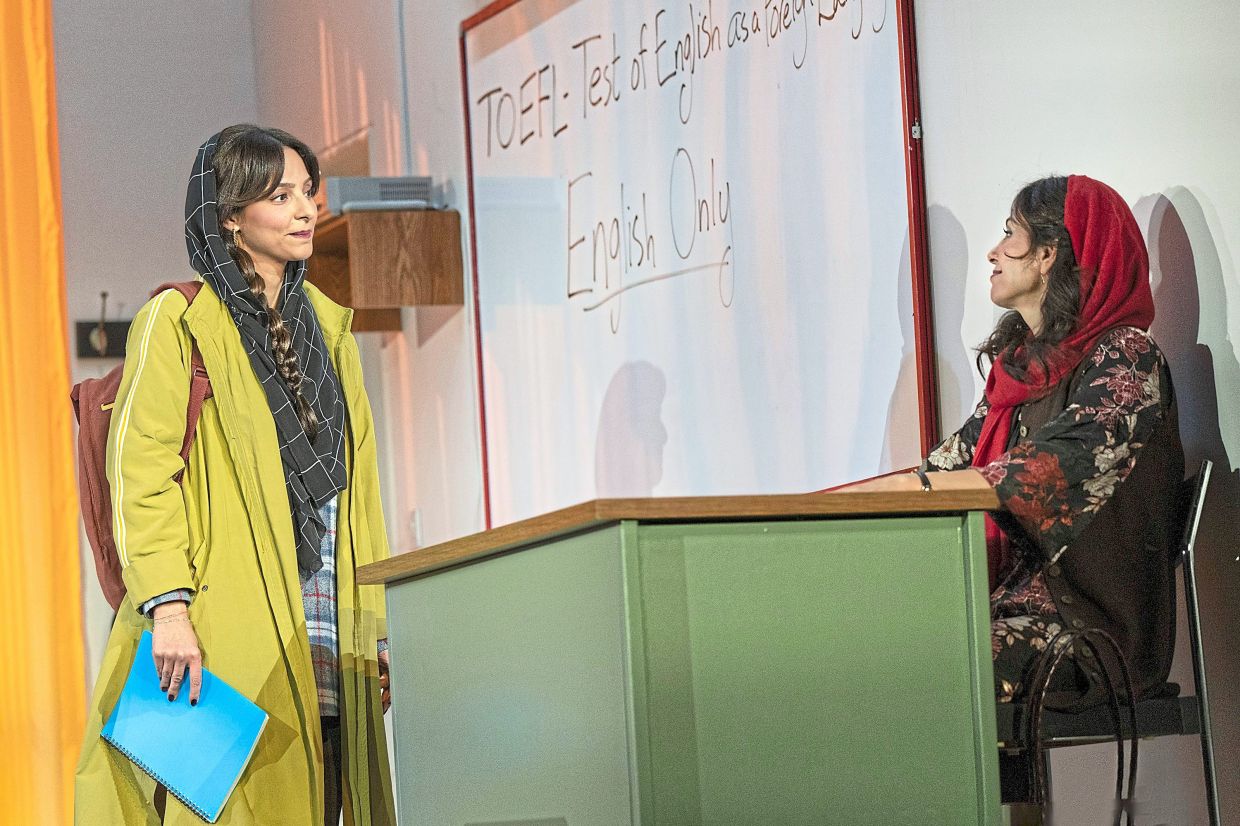The play has made history by making Neshat and co-star Tala Ashe (left) the first female actors of Iranian descent to be Tony-nominated.
