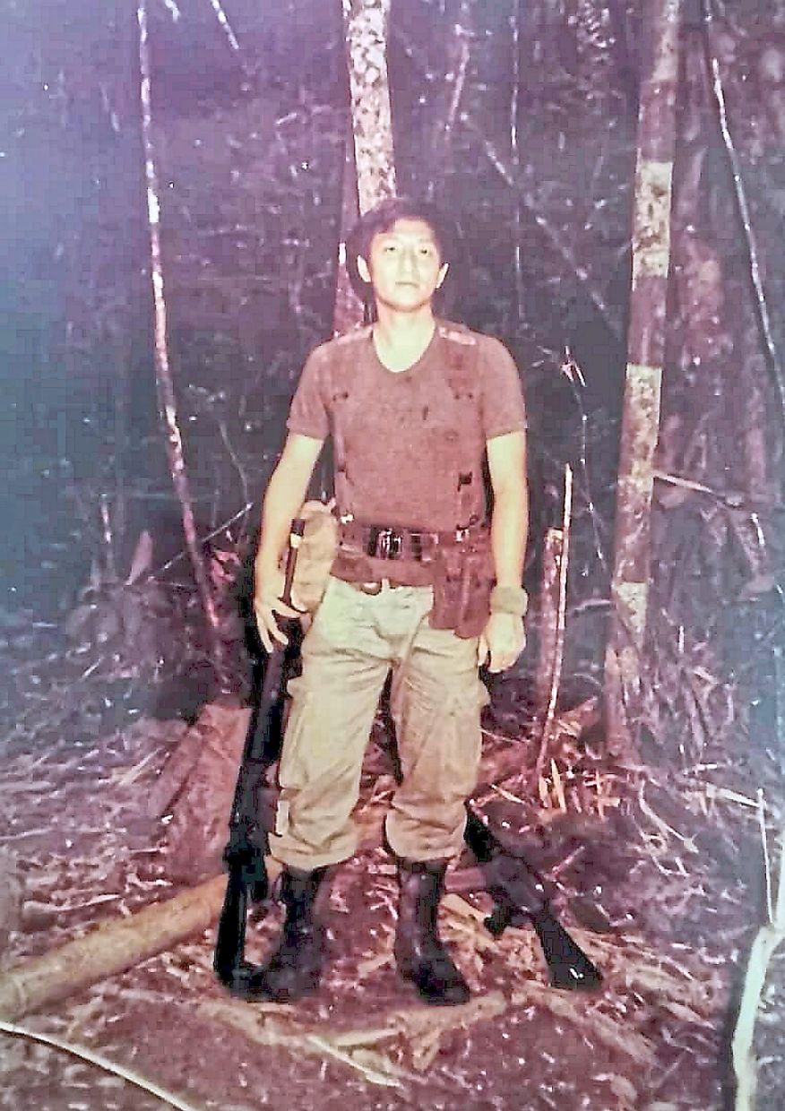 Supt Datuk Paul Kiong, during his days in the jungle with the communists to gather intelligence.