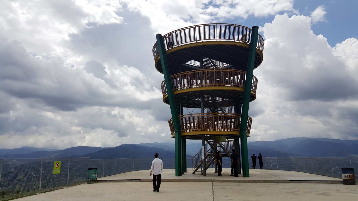 The three-deck Sinurambi Tambunan offers panoramic views of Tambunan. — Filepic