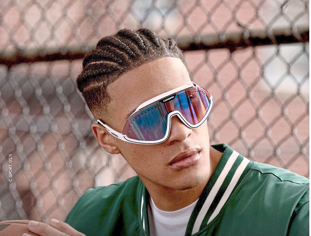 Carrera's wraparound frames are very trendy right now. Photo: Safilo