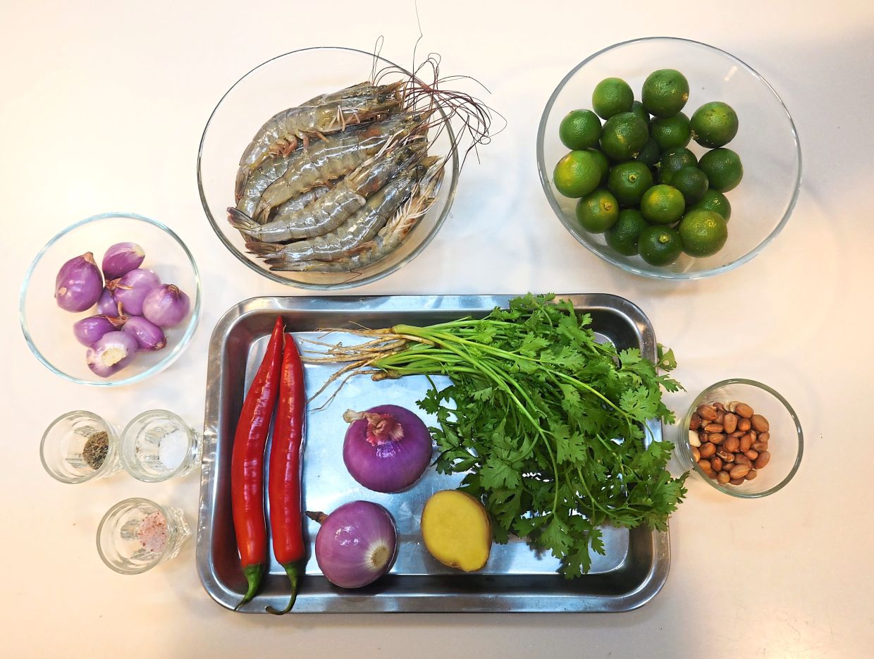 Ingredients for a refreshing, tangy ‘umai’.