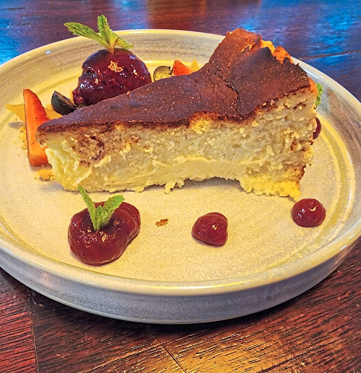 The fabulous Basque-style burnt cheesecake offers a wonderful way to end your KL Restaurant Week 2025 dinner. — ABIRAMI DURAI/The Star
