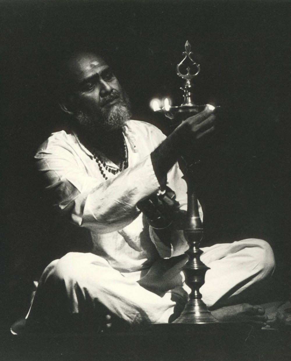 In 1985, 'Adorations' stood out as a significant local theatre work - an Odissi dance performance framed as a dialogue between guru (Mano Maniam, pic) and disciple (Ramli Ibrahim). Photo: Sutra Foundation
