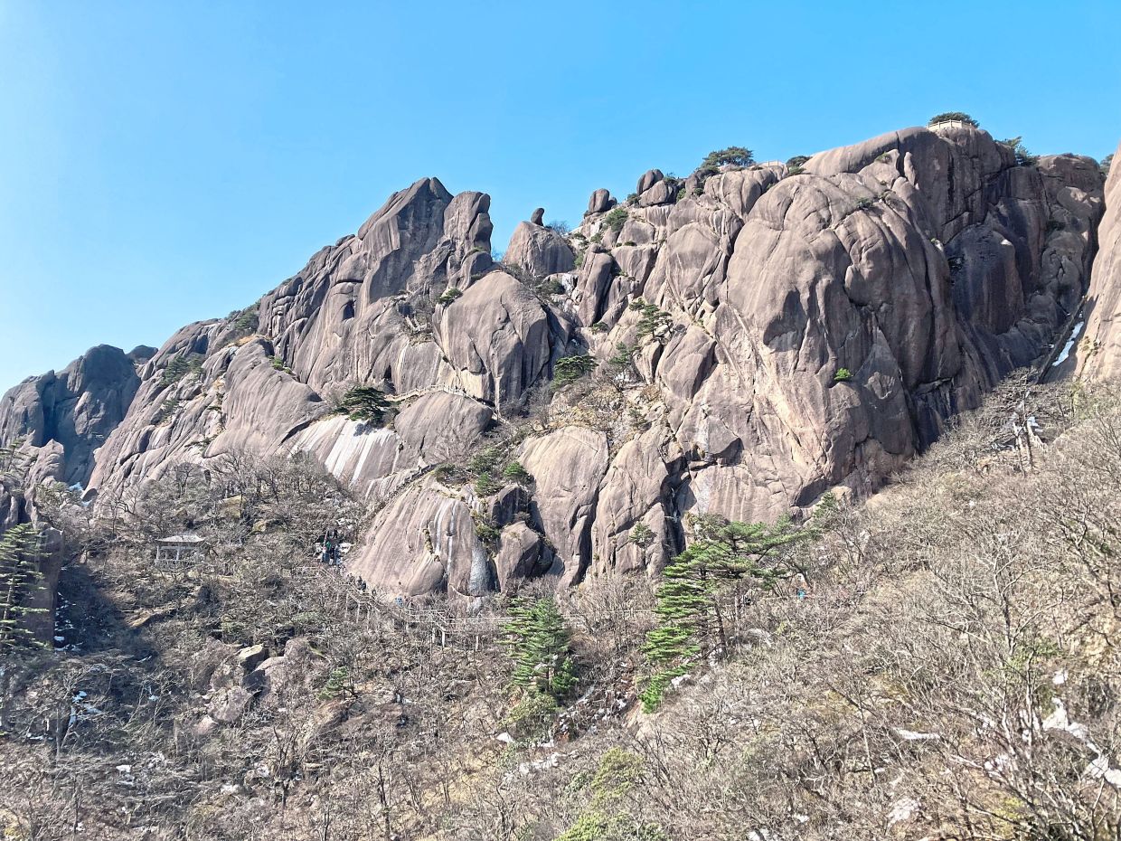 A view of Ao Yu Peak, named after the mythical dragon-headed fish in Chinese legend.